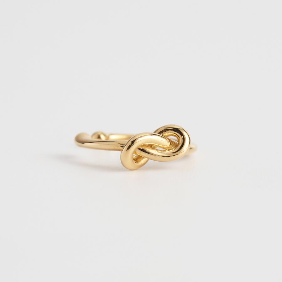 結び目 イヤーカフ ゴールド K10 K18 Pt900 地金 レディース 片耳 ギフト プレゼント  Knot Ear Cuff | Avaron | 01
