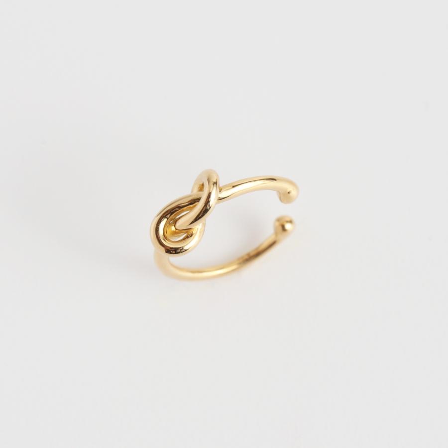 結び目 イヤーカフ ゴールド K10 K18 Pt900 地金 レディース 片耳 ギフト プレゼント  Knot Ear Cuff | Avaron | 02