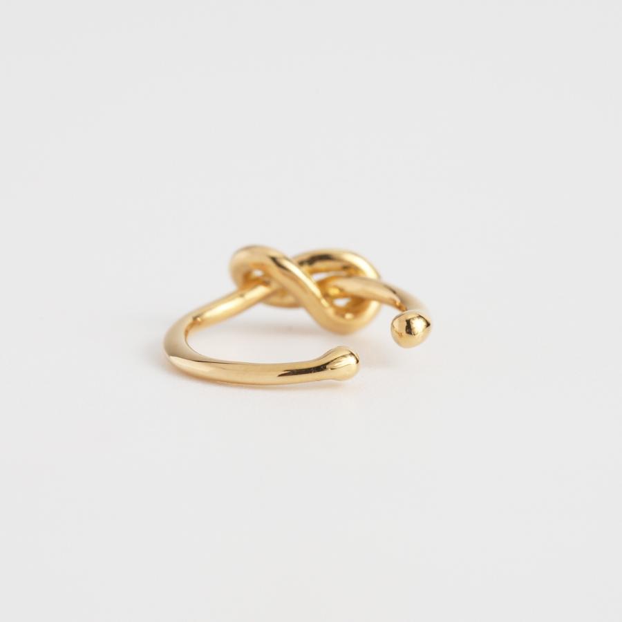 結び目 イヤーカフ ゴールド K10 K18 Pt900 地金 レディース 片耳 ギフト プレゼント  Knot Ear Cuff | Avaron | 05