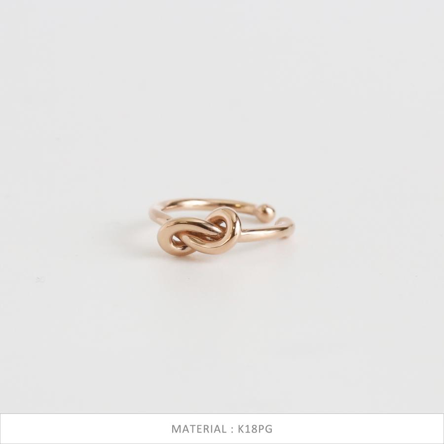 結び目 イヤーカフ ゴールド K10 K18 Pt900 地金 レディース 片耳 ギフト プレゼント  Knot Ear Cuff | Avaron | 07