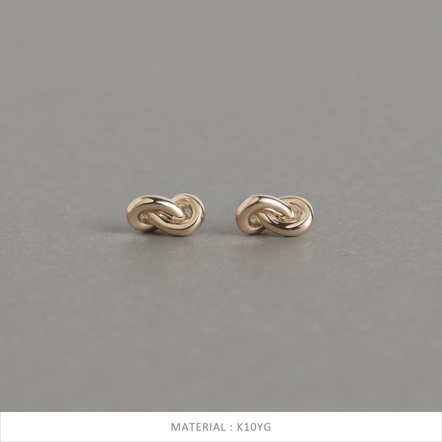 結び目 ピアス レディース K10 K18 Pt900 ゴールド 地金 片耳 両耳 ギフト プレゼント  Knot Pierce | Avaron | 11