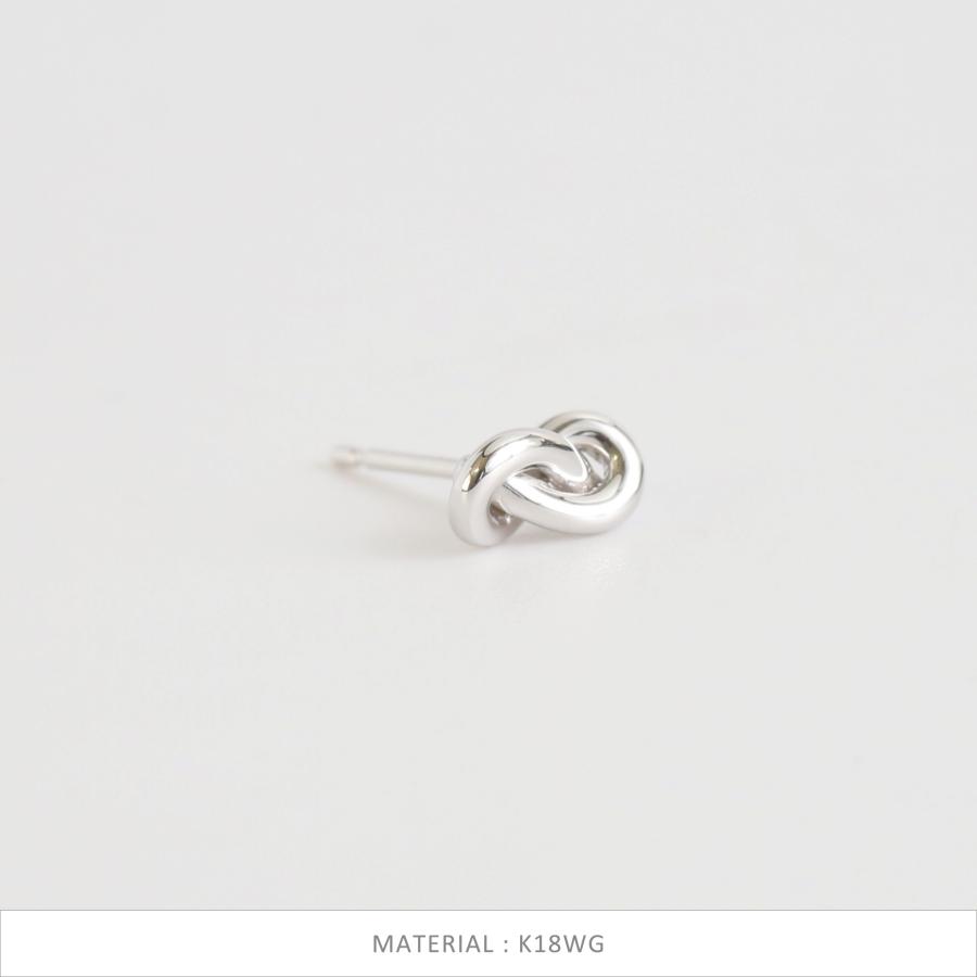 結び目 ピアス レディース K10 K18 Pt900 ゴールド 地金 片耳 両耳 ギフト プレゼント  Knot Pierce | Avaron | 09