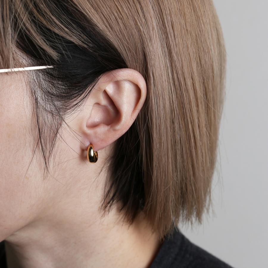 ふっくら ゴールド ピアス スタッドピアス K10 K18 Pt900 YG PG WG プラチナ レディース プレゼント ギフト  Classic Hoop Pierce Volume | Avaron | 09