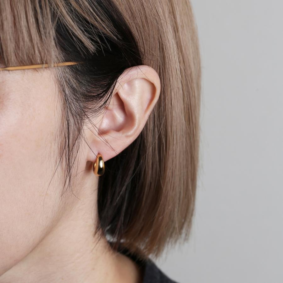 ふっくら ゴールド ピアス スタッドピアス K10 K18 Pt900 YG PG WG プラチナ レディース プレゼント ギフト  Classic Hoop Pierce Volume | Avaron | 10