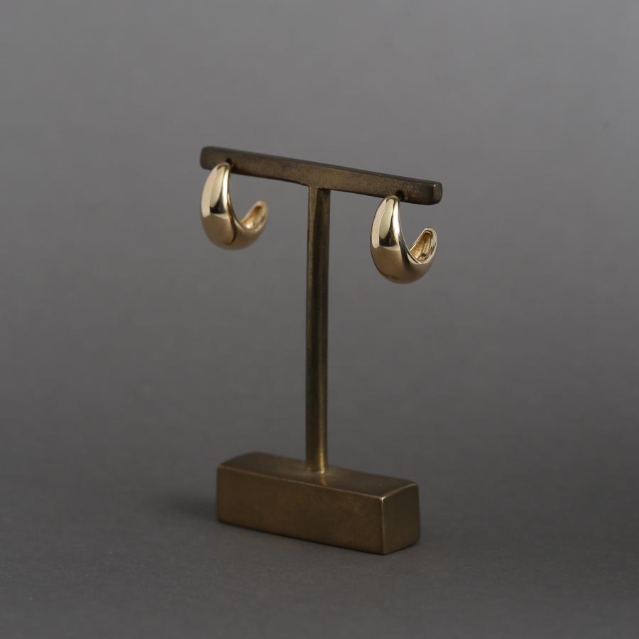 ふっくら ゴールド ピアス スタッドピアス K10 K18 Pt900 YG PG WG プラチナ レディース プレゼント ギフト  Classic Hoop Pierce Volume | Avaron | 14