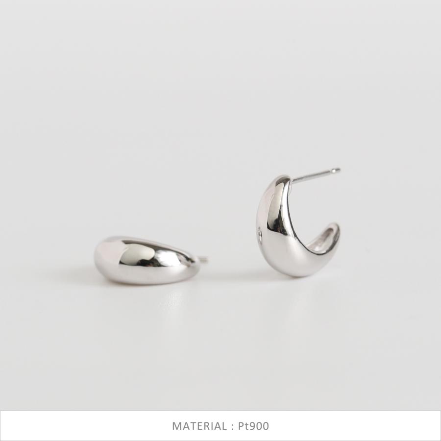 ふっくら ゴールド ピアス スタッドピアス K10 K18 Pt900 YG PG WG プラチナ レディース プレゼント ギフト  Classic Hoop Pierce Volume | Avaron | 05