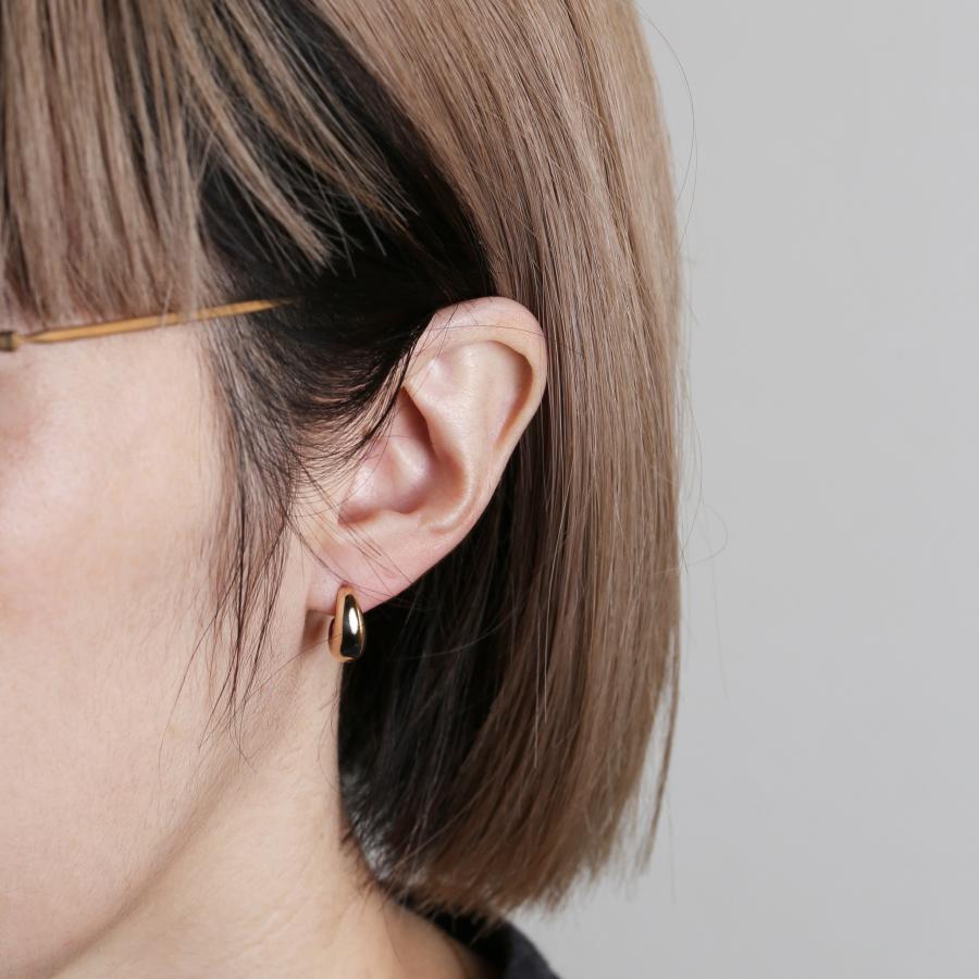 ふっくら ゴールド ピアス スタッドピアス K10 K18 Pt900 YG PG WG プラチナ レディース プレゼント ギフト  Classic Hoop Pierce Volume | Avaron | 08