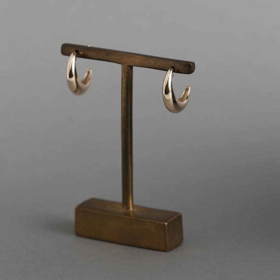 ふっくら ゴールド ピアス スタッドピアス K10 K18 Pt900 YG PG WG プラチナ レディース プレゼント ギフト  Classic Hoop Pierce Slim | Avaron | 14