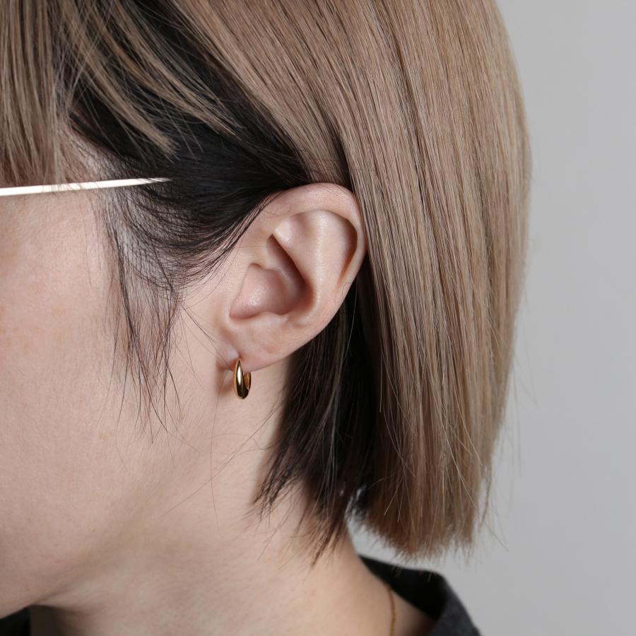 ふっくら ゴールド ピアス スタッドピアス K10 K18 Pt900 YG PG WG プラチナ レディース プレゼント ギフト  Classic Hoop Pierce Slim | Avaron | 07