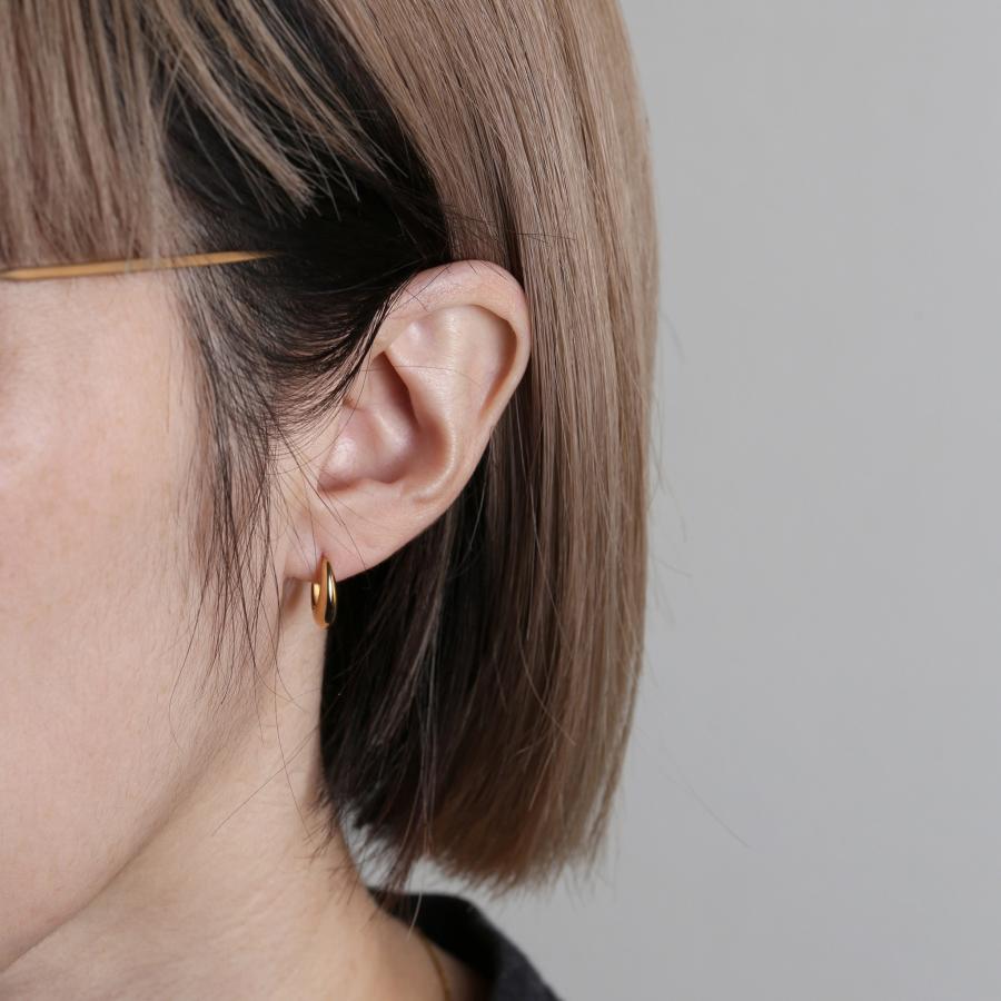 ふっくら ゴールド ピアス スタッドピアス K10 K18 Pt900 YG PG WG プラチナ レディース プレゼント ギフト  Classic Hoop Pierce Slim | Avaron | 08