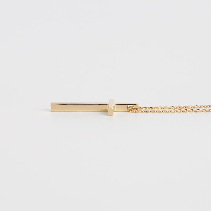 ゴールド クロス ネックレス K10 K18 Pt900 ゴールド プラチナ レディース 細身 シンプル ギフト プレゼント  Bullion Necklace | Avaron | 05