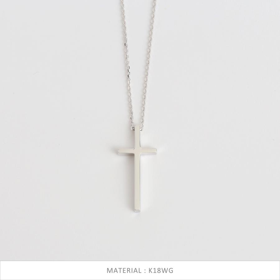 ゴールド クロス ネックレス K10 K18 Pt900 ゴールド プラチナ レディース 細身 シンプル ギフト プレゼント  Bullion Necklace | Avaron | 07