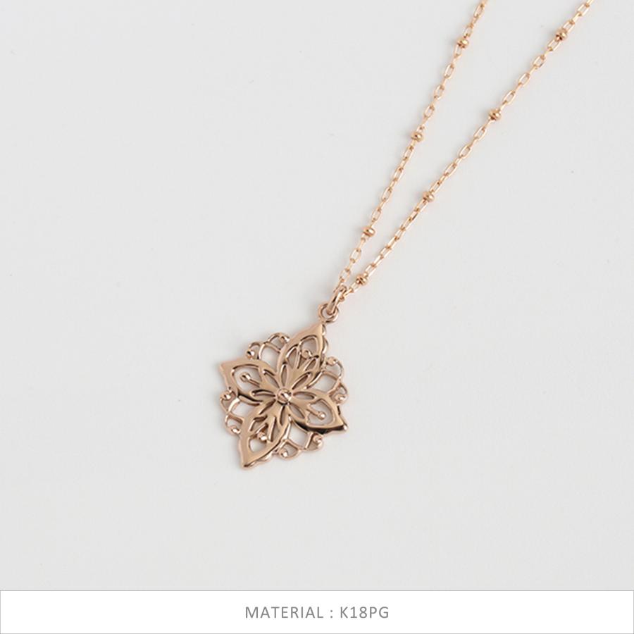 Avaron（アヴァロン） 透かし柄 ロングネックレス レディース ゴールド