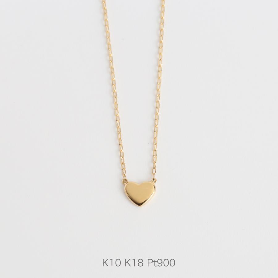 Avaron ハート プレート ネックレス ゴールド プラチナ K10 K18 Avaron ハート プレート ネックレス ゴールド プラチナ K10 K18