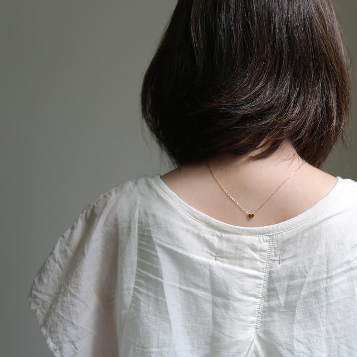 Avaron ハート プレート ネックレス ゴールド プラチナ K10 K18 Avaron ハート プレート ネックレス ゴールド プラチナ K10 K18