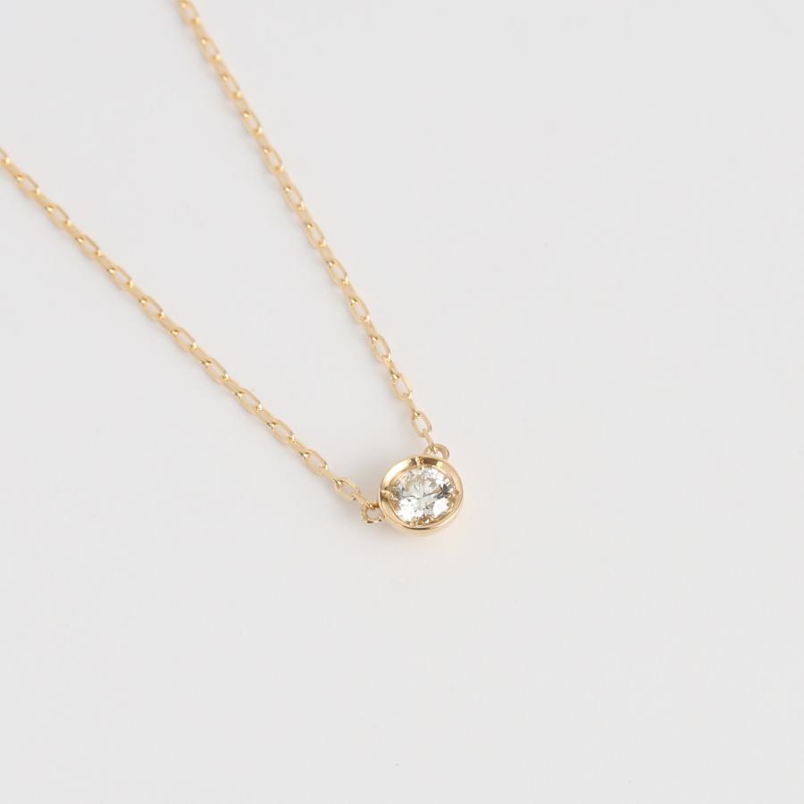 Avaron 一粒 ダイヤモンド 0.15ct ネックレス レディース K10