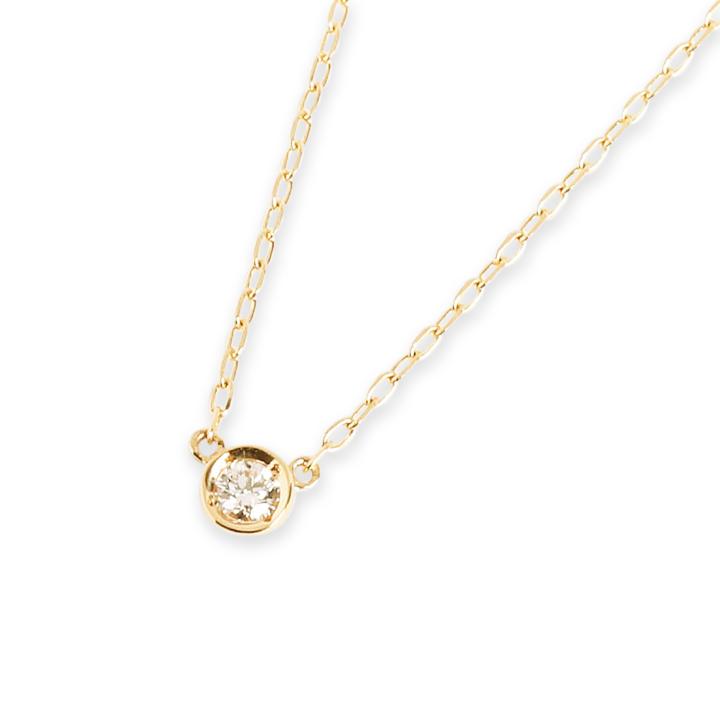 Avaron 一粒 ダイヤモンド 0.07ct ネックレス レディース K10 Avaron 一粒 ダイヤモンド 0.07ct ネックレス レディース K10