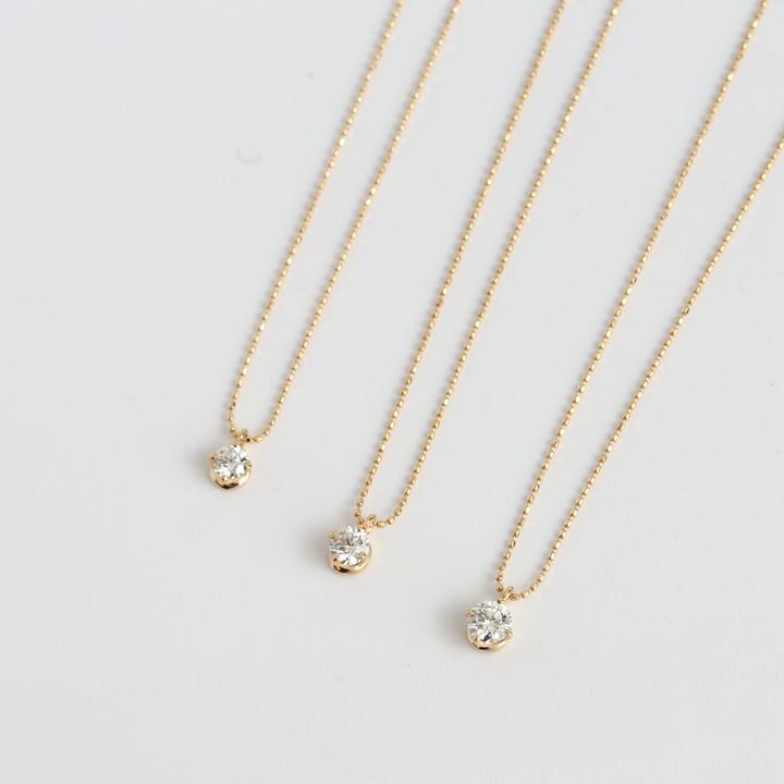 一粒 ダイヤモンド 0.08ct ネックレス レディース 一粒ダイヤ K10 K18 ゴールド シンプル 華奢 ギフト プレゼント Bersa Necklace 0.08ct_12