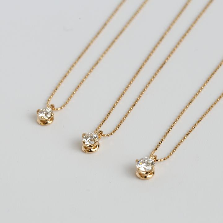 一粒 ダイヤモンド 0.08ct ネックレス レディース 一粒ダイヤ K10 K18 ゴールド シンプル 華奢 ギフト プレゼント Bersa Necklace 0.08ct_13