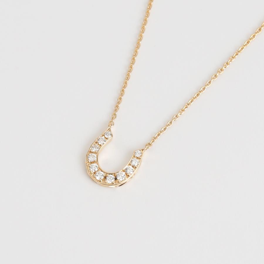 ダイヤモンド ホースシュー ネックレス レディース 馬蹄 K10 K18 Pt900 ゴールド プラチナ ギフト プレゼント  Horseshoe Necklace