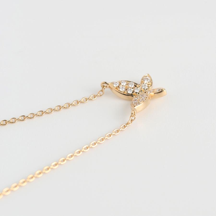 Avaron パヴェ ダイヤモンド バタフライ ネックレス レディース