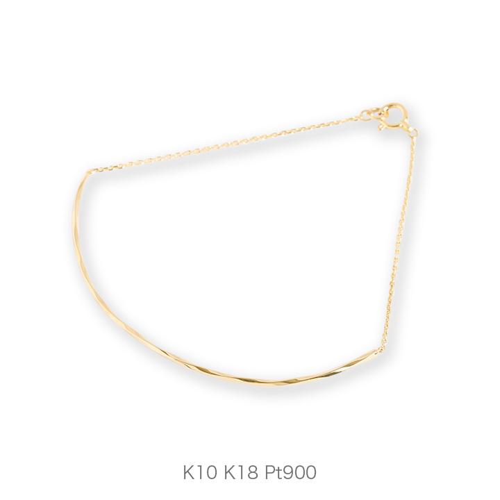 Avaron ゴールド ツイスト ブレスレット k18 k10 pt900 プラチナ 地金  