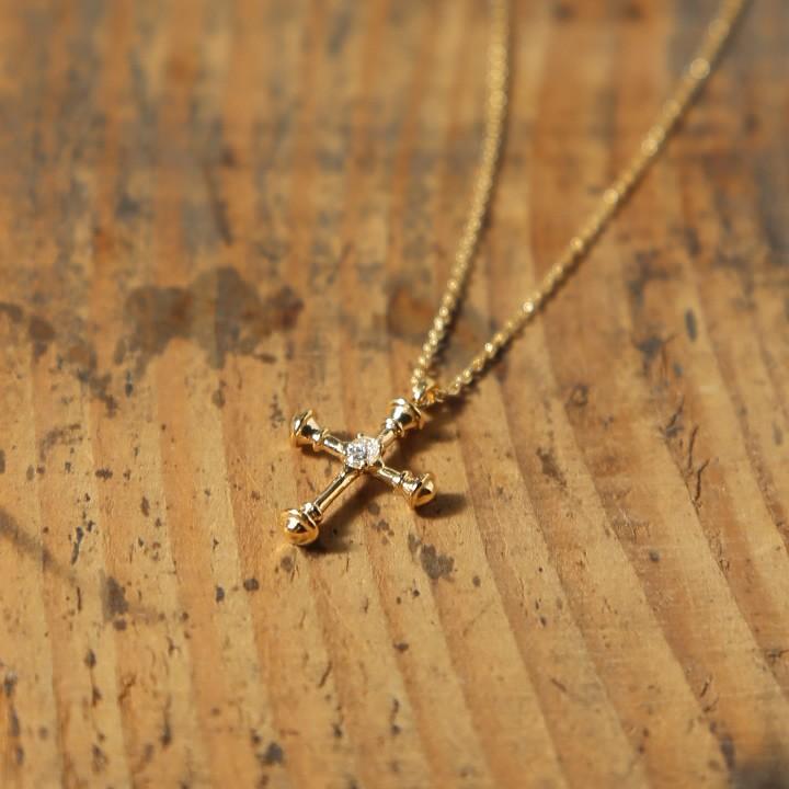 avaron Avaron クロス Cross ネックレス K18YG avaron Avaron クロス Cross ネックレス K18YG