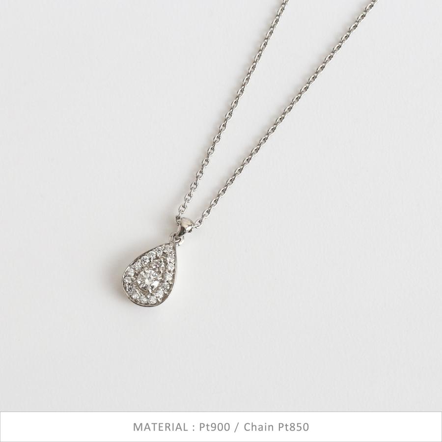 ダイヤモンド ドロップ ネックレス レディース K10 K18 Pt900 ゴールド