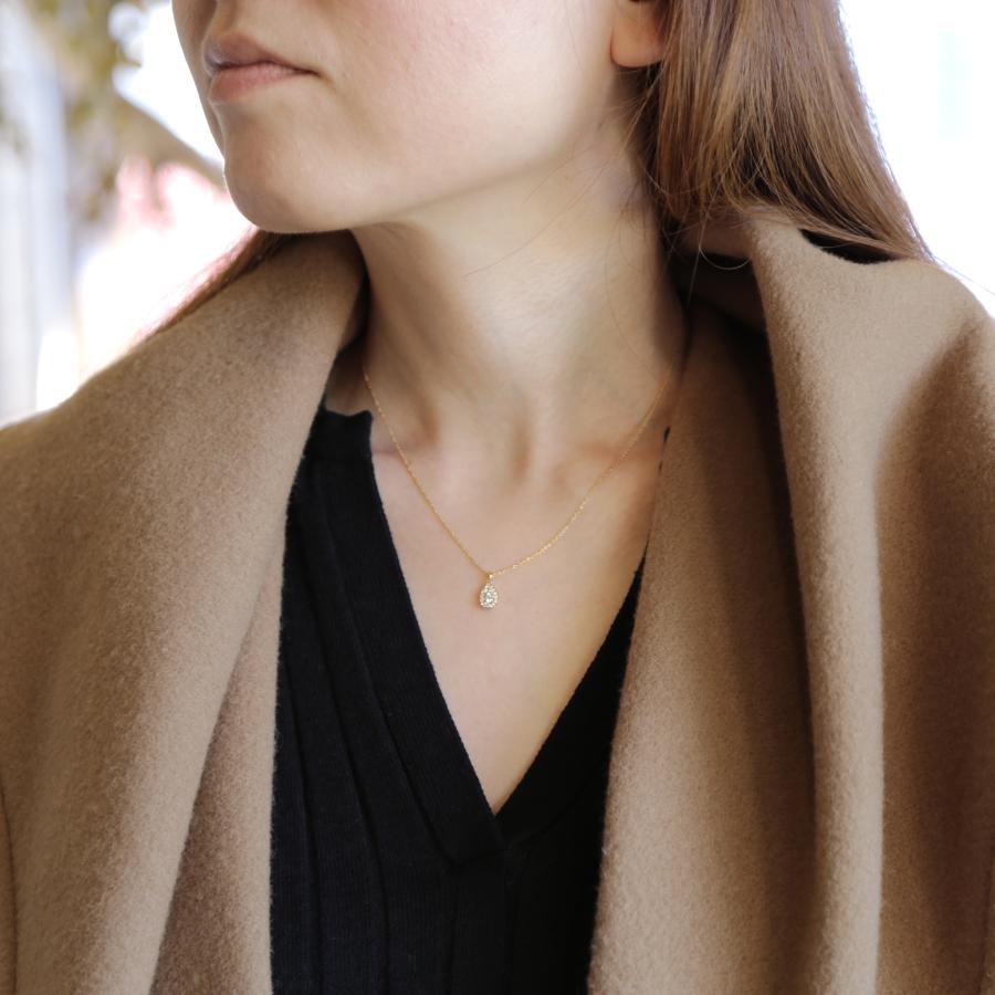 k10ダイヤモンドドロップネックレス ネックレス レディース 10金 ダイヤモンド ドロップ型 ペンダント k10