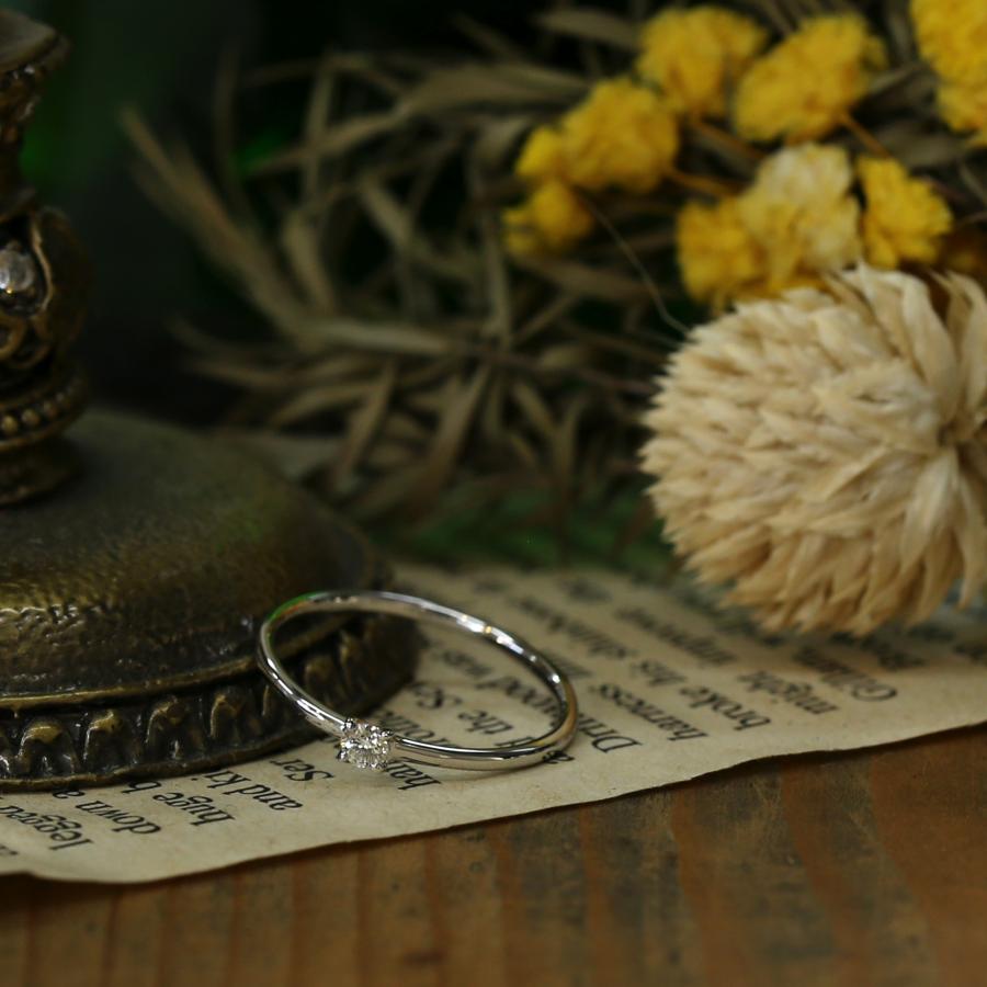 一粒 ダイヤモンド リング 指輪 レディース 一粒ダイヤ K10 K18 Pt900 ゴールド プラチナ シンプル ギフト プレゼント   Nudy Diamond Ring | Avaron | 15