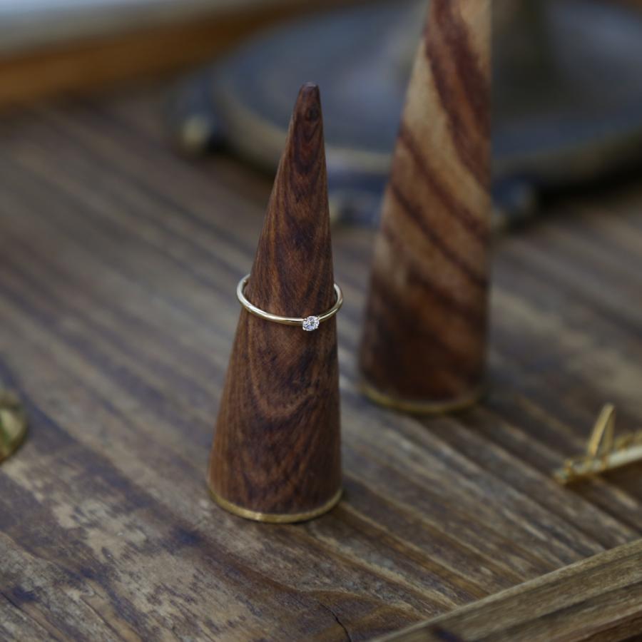 一粒 ダイヤモンド リング 指輪 レディース 一粒ダイヤ K10 K18 Pt900 ゴールド プラチナ シンプル ギフト プレゼント   Nudy Diamond Ring | Avaron | 14