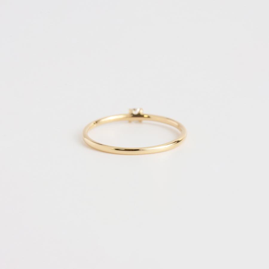 一粒 ダイヤモンド リング 指輪 レディース 一粒ダイヤ K10 K18 Pt900 ゴールド プラチナ シンプル ギフト プレゼント   Nudy Diamond Ring | Avaron | 04