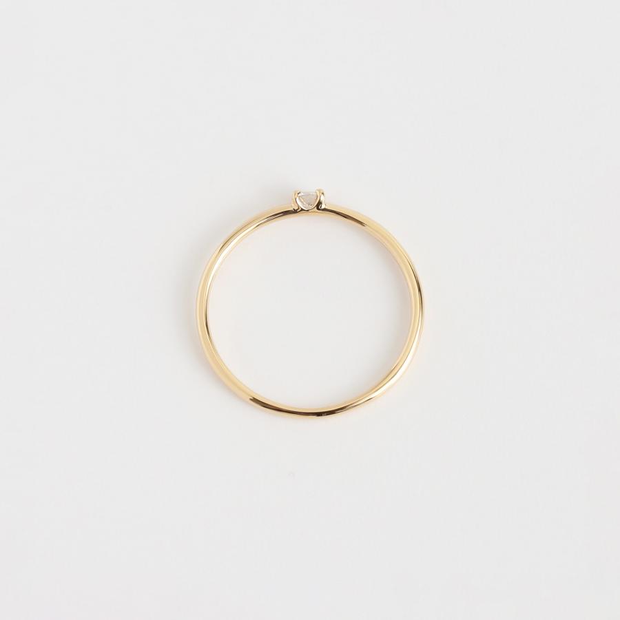 一粒 ダイヤモンド リング 指輪 レディース 一粒ダイヤ K10 K18 Pt900 ゴールド プラチナ シンプル ギフト プレゼント   Nudy Diamond Ring | Avaron | 06