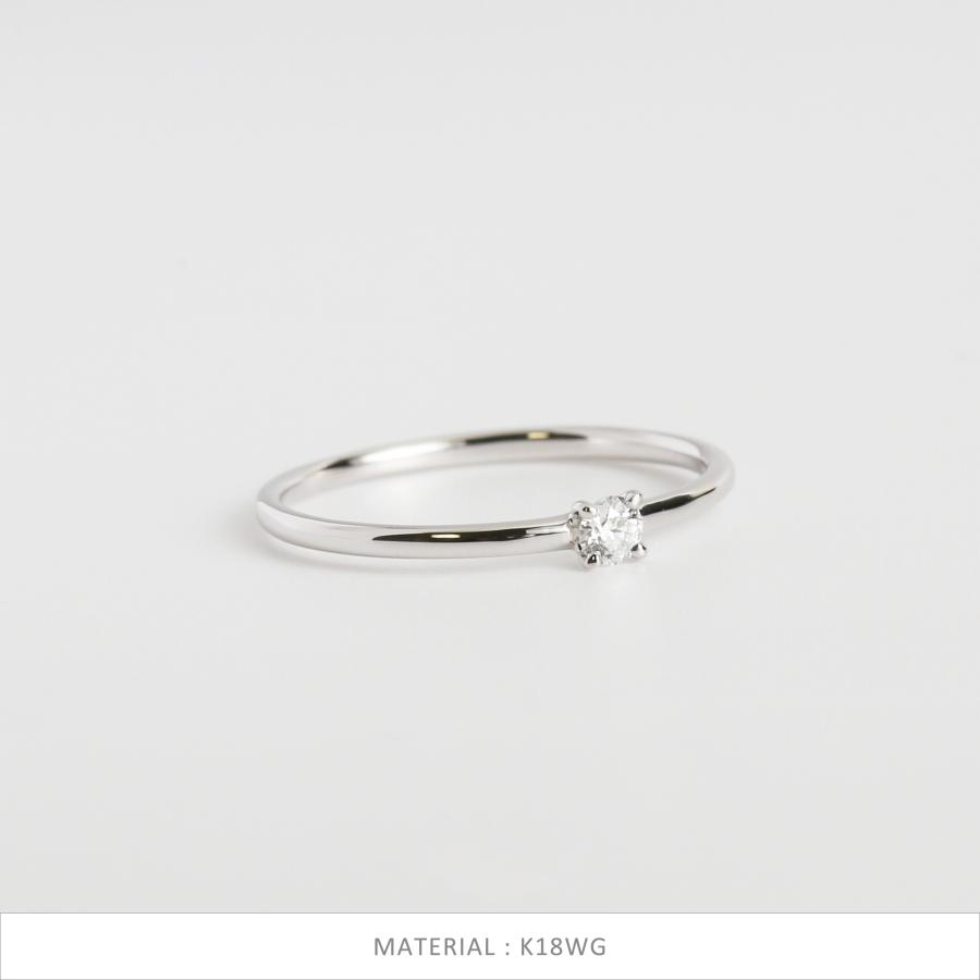 一粒 ダイヤモンド リング 指輪 レディース 一粒ダイヤ K10 K18 Pt900 ゴールド プラチナ シンプル ギフト プレゼント   Nudy Diamond Ring | Avaron | 07