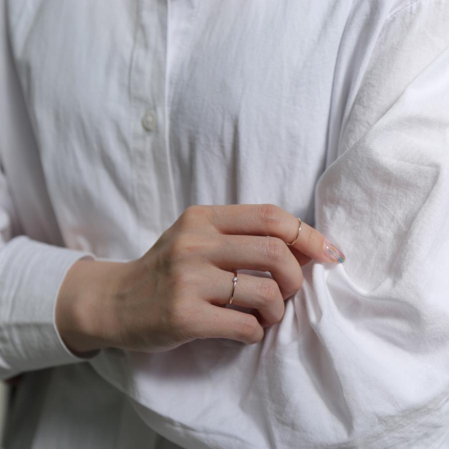 一粒 ダイヤモンド リング 指輪 レディース 一粒ダイヤ K10 K18 Pt900 ゴールド プラチナ シンプル ギフト プレゼント   Nudy Diamond Ring | Avaron | 08