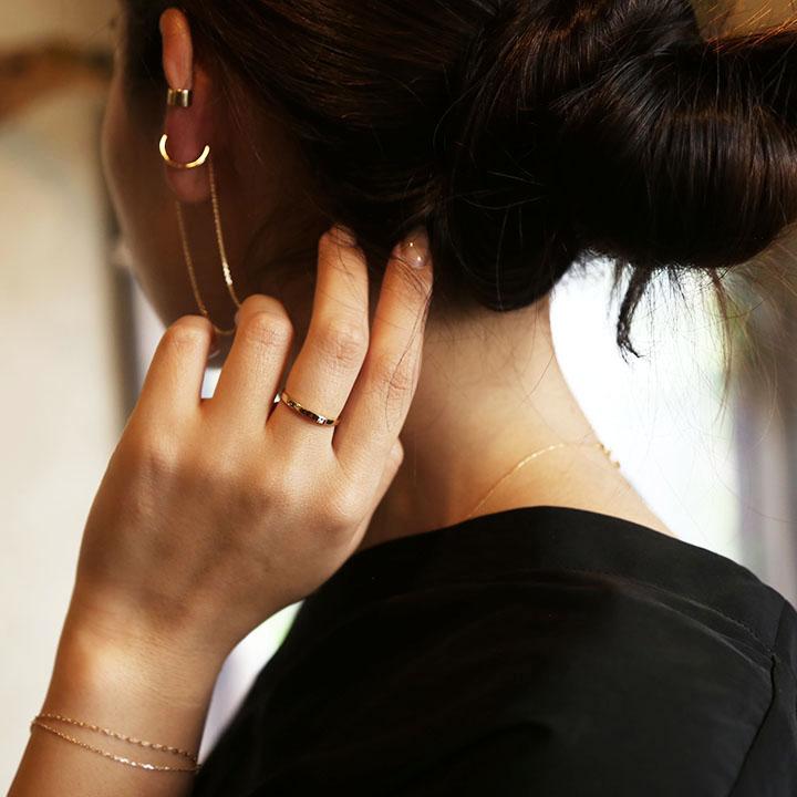 一粒 プリンセスカット ダイヤモンド リング 指輪 レディース K10 K18 Pt900 ゴールド ギフト プレゼント  One Diamond Ring Princess | Avaron | 07