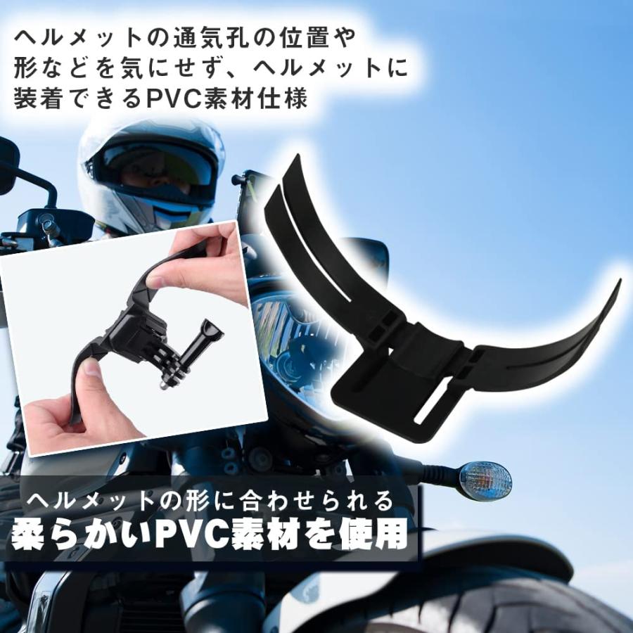 ヘルメット用 小型カメラ顎マウント 粘着タイプ 貼るだけ 防水 軽量設計 バイク ツーリング 撮影｜avekt｜04