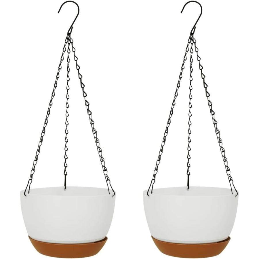 ハンギングプランター 2個セット 直径21cm 室内 屋外 吊り下げチェーン