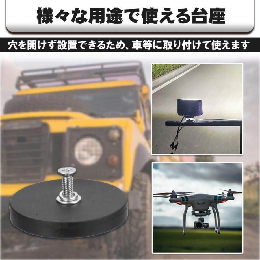 強力マグネット 台座 6個セット ネオジウム磁石 直径4.3cm 架台 M4ネジ