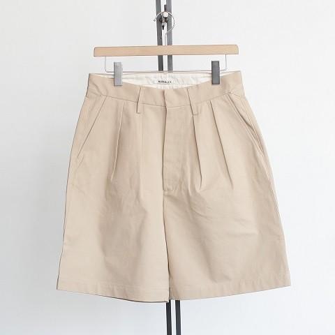 2018SS 【AURALEE オーラリー】 Light Chino Wide Shorts -Men 2018SS 【AURALEE オーラリー】 Light Chino Wide Shorts -Men