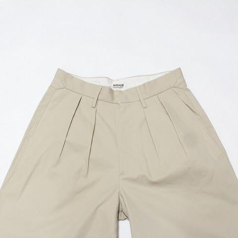 2018SS 【AURALEE オーラリー】 Light Chino Wide Shorts -Men 2018SS 【AURALEE オーラリー】 Light Chino Wide Shorts -Men