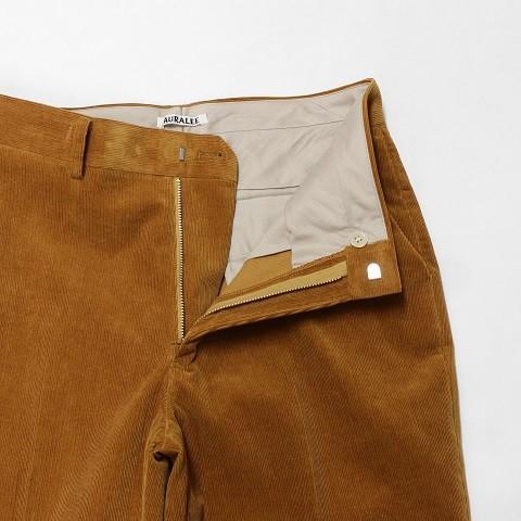 AURALEE【オーラリー】 WASHED CORDUROY SLACKS 2018SS 【AURALEE オーラリー】 Washed Corduroy Slacks -Men- 《CAMEL