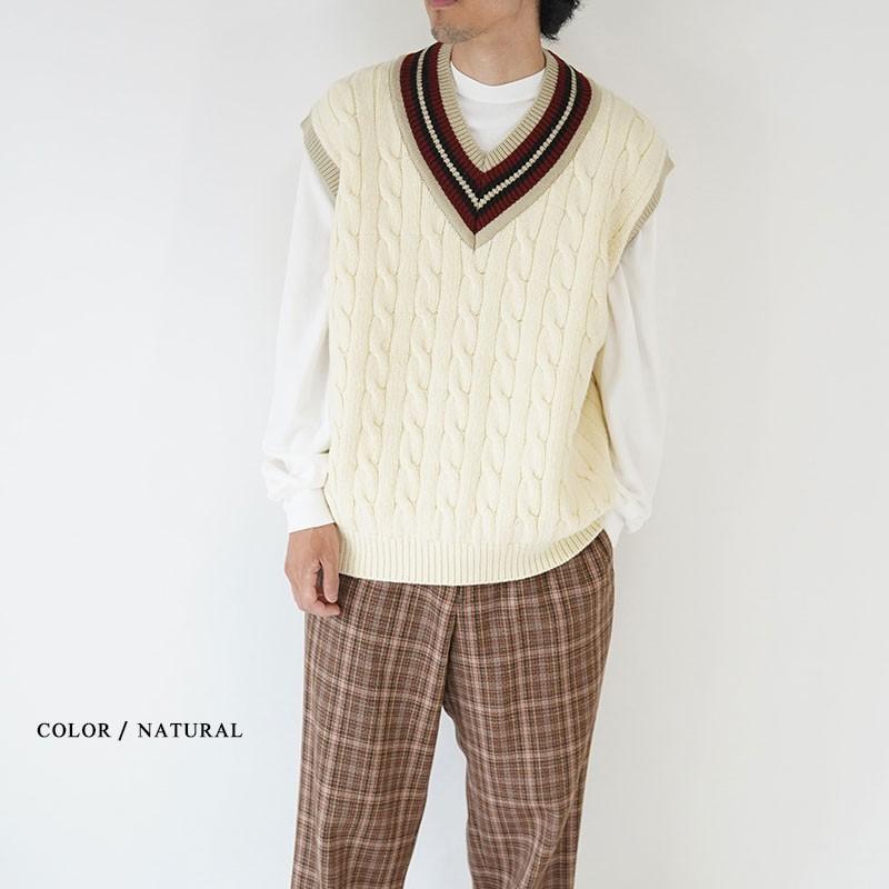 unfil / アンフィル メンズ フレンチメリノクリケットベスト FRENCH