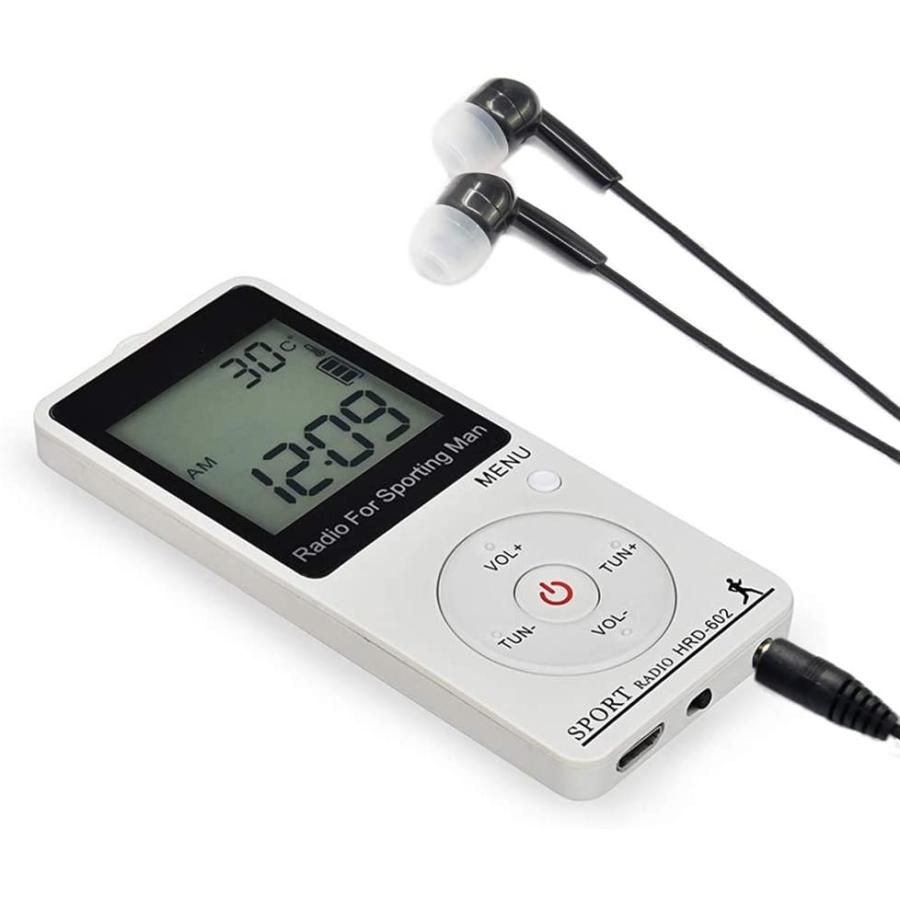 携帯ラジオ ポケットラジオ 高感度受信 ワイドFM AM スポーツ/通勤用
