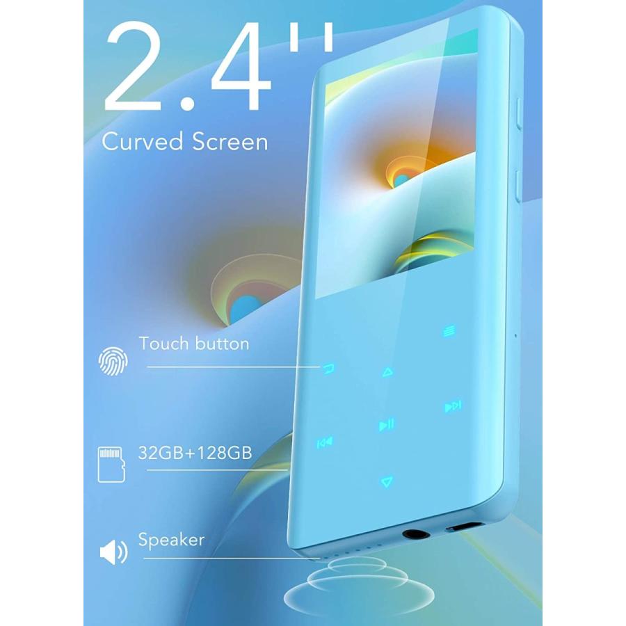 MP3プレーヤー 32GB内蔵 3D曲面 音楽プレーヤー スピーカー内臓 HIFI超