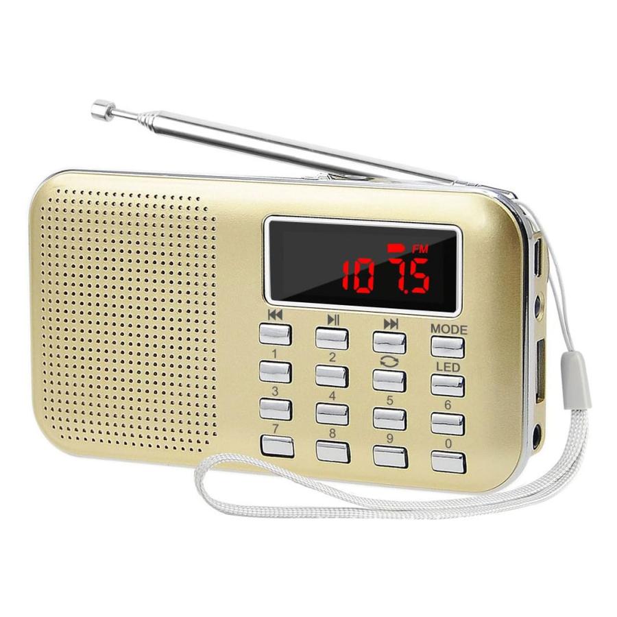 AM FMラジオ 超薄型 ミニ ポケットラジオ 多機能 懐中電灯付き 充電式