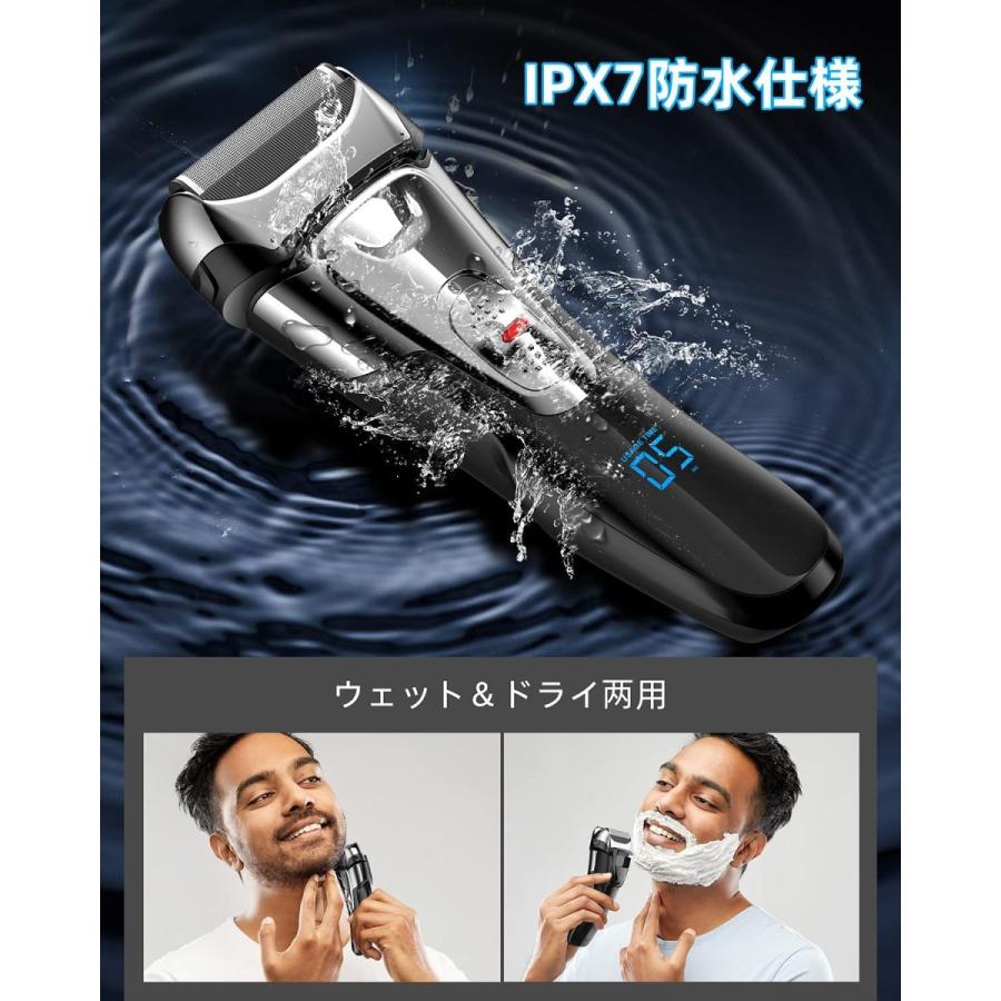 シェーバーメンズ3枚刃 電動シェーバー 電動防水 ロック機能 LEDディスプレイ 楽天市場】シェーバー 男性 電気シェーバー 3枚刃 防水 メンズ