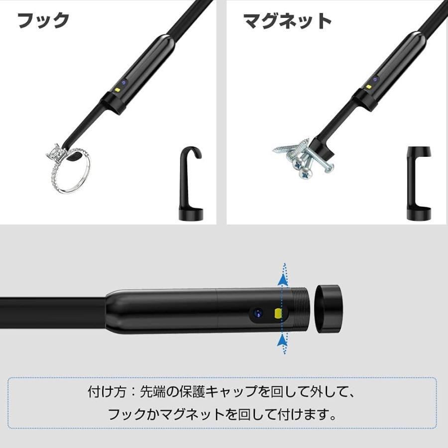 デジタル内視鏡 自動車修理 配管配線工事 配線工事 点検用作業 デュアルファイバスコープカメラ カメラ直径8mm 長５ｍ 写真/ビデオ撮影機能 ABY-105｜avenir7｜06