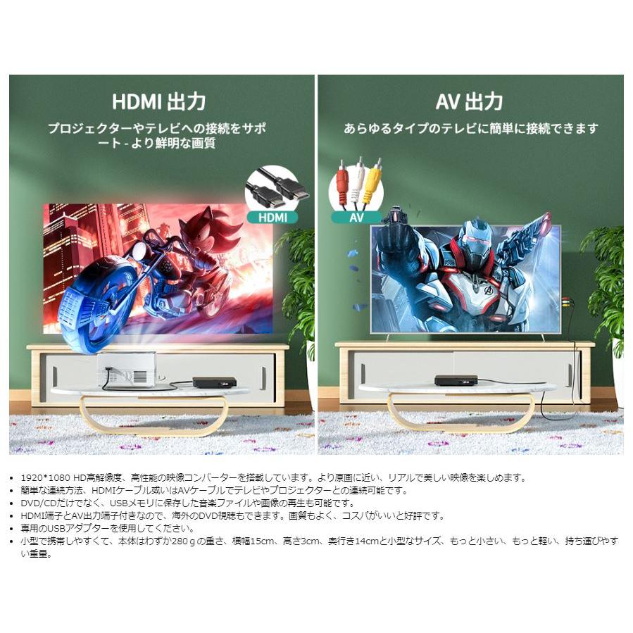 ミニ DVDプレーヤー 携帯式 リージョンフリー CPRM対応 テレビや
