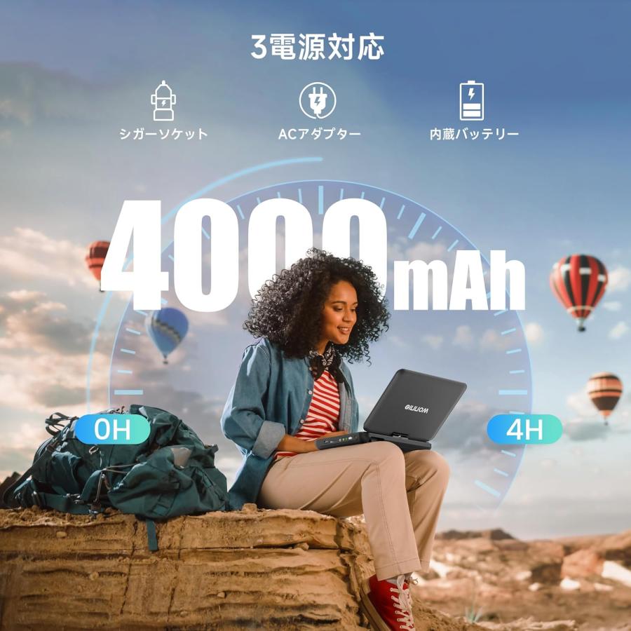 ポータブル DVDプレーヤー 12.5型 フルセグチューナー内蔵 地デジ放送